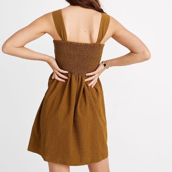 Never Worn Madewell Texture & Thread Smocked Dress size XS - Picture 1 of 15